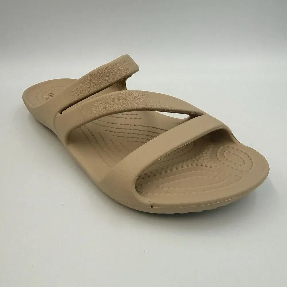 Crocs Women Kadee II Taupe Strappy Sandals 7 Right Shoe Only Amputee Replacement